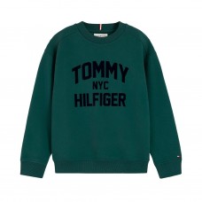 TOMMY HILFIGER μπλούζα φούτερ παιδική KB0KB10631-L6N πράσινη